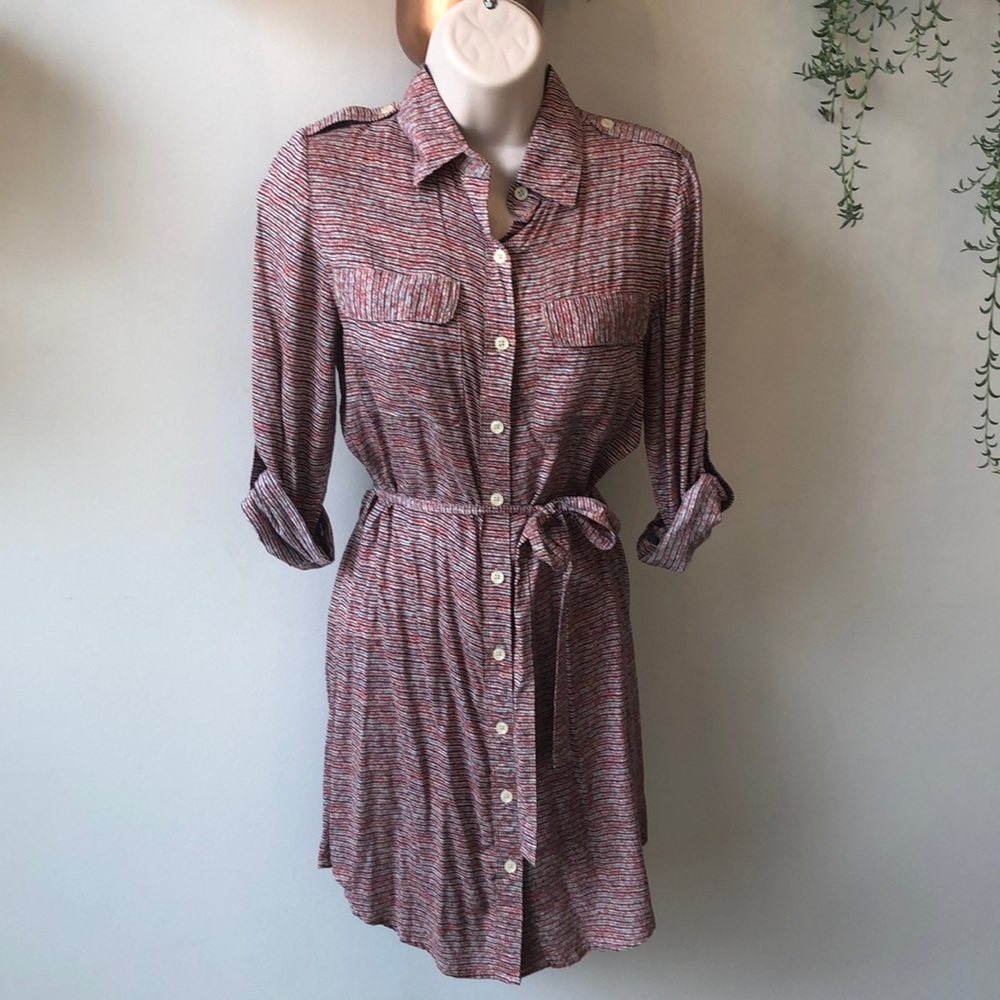 Anthropologie| 11•1•TYLHO Red & Blue Striped Dress
